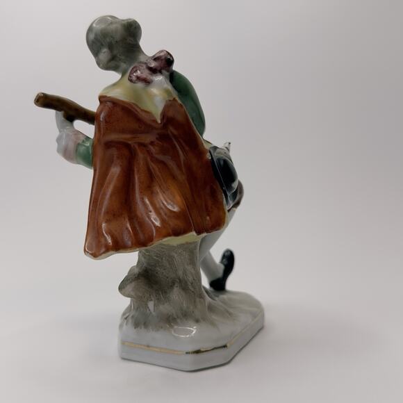 Occupied Japan Figurine 18th Century Man w/Mandolin Hand Painted 1945-1952 VTG - Picture 6 of 11